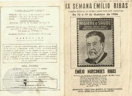 IX Semana Emílio Ribas - I Semana Estadual de Higiene e Saúde Pública e Ocupacional