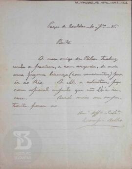 [Carta de Campos Salles solicitando a não recusa de licença]