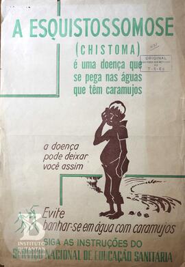 A esquistossomose (chistoma) é uma doença que se pega nas águas que têm caramujos