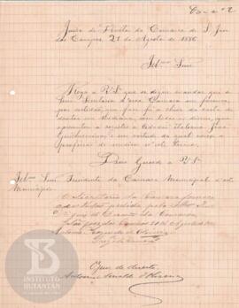 Requerimento de 21 de agosto de 1886