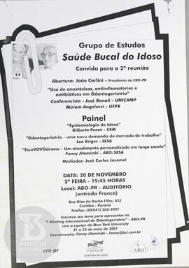 Grupo de estudos Saúde Bucal do Idoso convida para a 2ª reunião