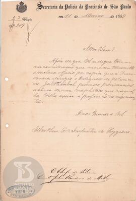 Comunicação de 3 de fevereiro de 1889