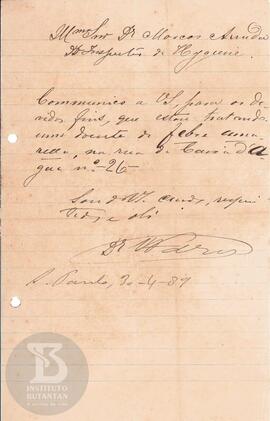 Comunicação de 30 de abril de 1889