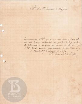 Comunicação de 29 de agosto de 1891