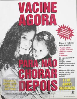 Vacine agora, para não chorar depois