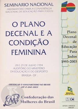 Seminário Nacional: O Plano decenal e a condição feminina