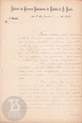 Comunicação de 3 de janeiro de 1890