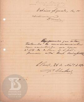 Comunicação de 24 de novembro de 1890
