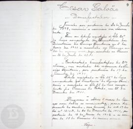 Livro de assentamento dos funcionários da Delegacia de Saúde de Campinas