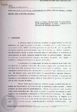 Propostas sobre o sistema de financiamento no setor saúde no Brasil - Alternativas para a reforma...