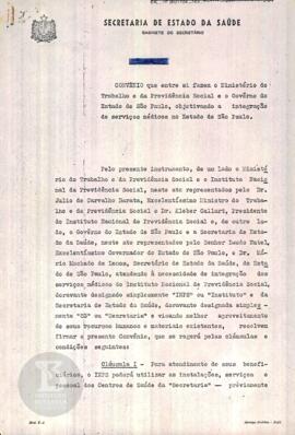 [Convênio entre o Ministério do Trabalho e da Previdência Social e o Governo de São Paulo]