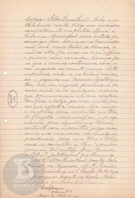 Encaminhamento de 11 de março de 1889