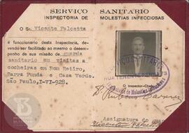 Carteira de Identidade - Serviço Sanitário - inspectoria de Moléstias Infecciosas