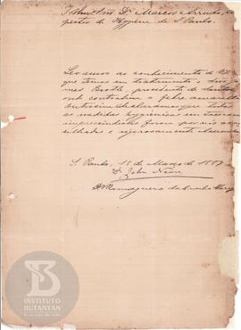 Comunicação de 15 de março de 1889