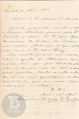 Encaminhamento de 1 de abril de 1886