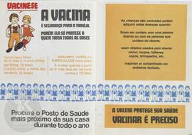 Mãe, leve seu filho de 2 meses a 6 anos para ser vacinado contra