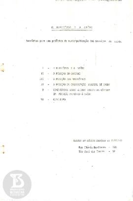 O Município e a Saúde