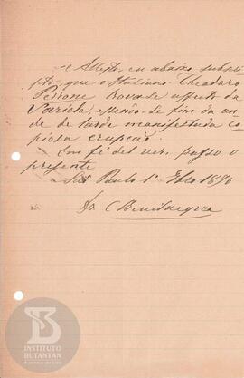 Comunicação de 1 de novembro de 1890
