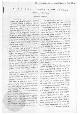 Emílio Ribas e Campos do Jordão