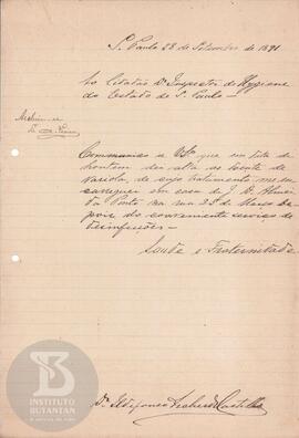 Comunicação de 28 de setembro de 1891