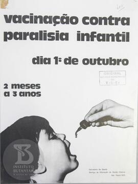 Vacinação contra paralisia infantil dia 1º de outubro