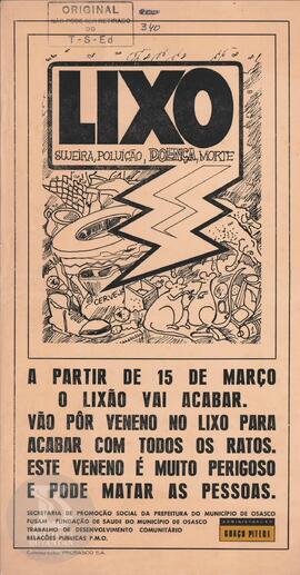 Lixo, sujeira, poluição, doença, morte