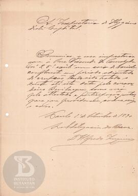 Resposta à Comunicação de 1 de setembro de 1890