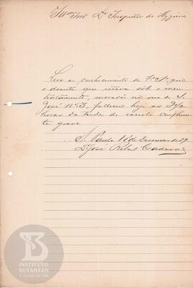Comunicação de 18 de dezembro de 1889