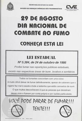 29 de agosto, Dia Nacional de Combate ao Fumo