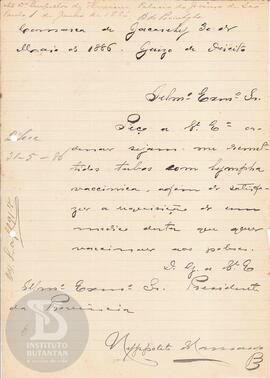 Requerimento de 1 de junho de 1886