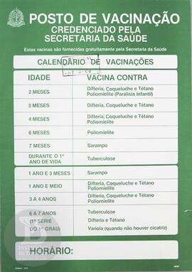 Posto de vacinação credenciado pela secretaria da saúde