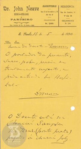 Comunicação de 13 de maio de 1890