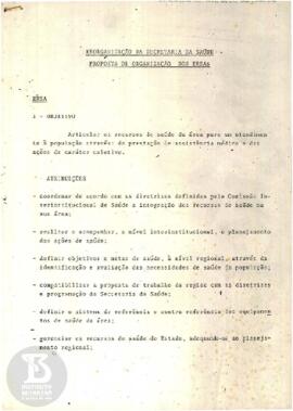 Reorganização da Secretaria de Saúde Proposta de Organização dos ERSAs/A reformulação do Sistema ...
