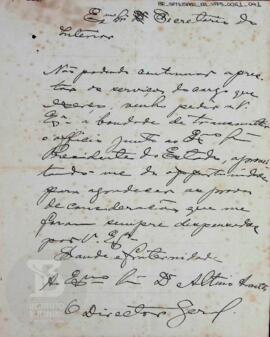 [Carta de pedido de exoneração do cargo de diretor]