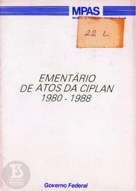 Ementários de Atos da CIPLAN 1980-1988