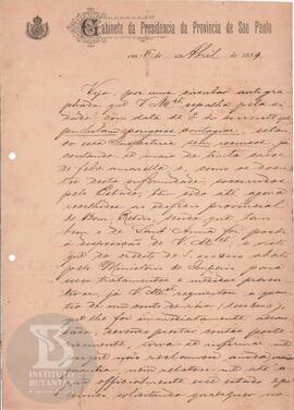 Comunicação de 6 de abril de 1889