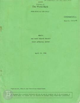 Brazil - São Paulo Health Project - Staff Appraisal report