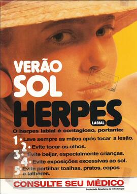 Verão sol herpes labial