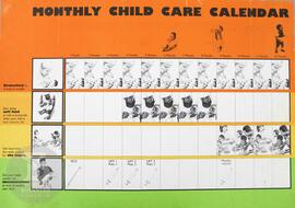 Monthly child care calendar