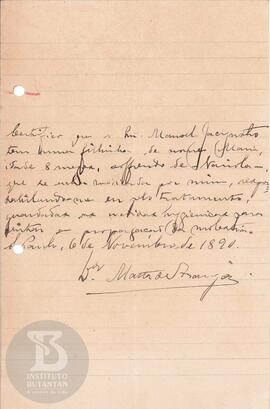 Comunicação de 6 de novembro de 1890