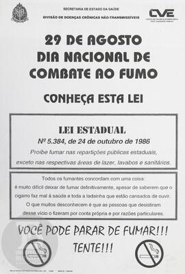 29 de agosto, Dia Nacional de Combate ao Fumo