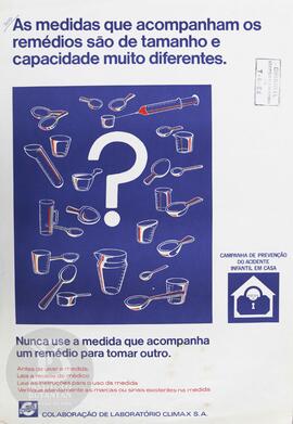 As medidas que acompanham os remédios de tamanho e capacidade muito diferentes