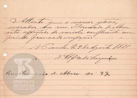 Comunicação de 29 de agosto de 1891