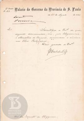 Comunicação de 20 de agosto de 1889