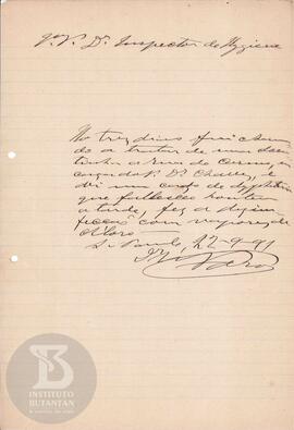 Comunicação de 12 de setembro de 1891