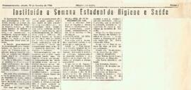 Instituída a Semana Estadual de Higiene e Saúde