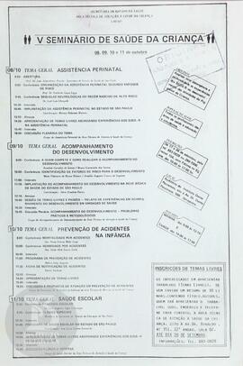 V Seminário de Saúde da Criança