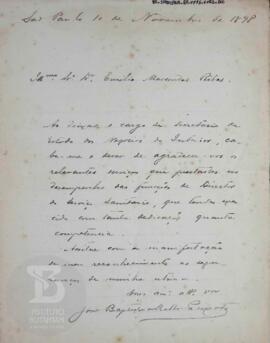 [Carta de agradecimento aos serviços prestados]