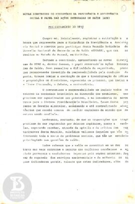 Novas diretrizes do Ministério da Previdência e Assistência Social e papel das Ações Integradas d...