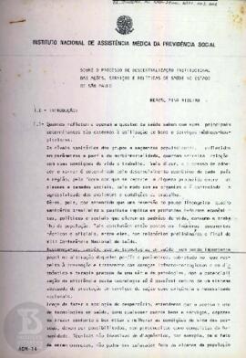 Sobre o processo de descentralização institucional das ações, serviços e políticas de saúde no Es...